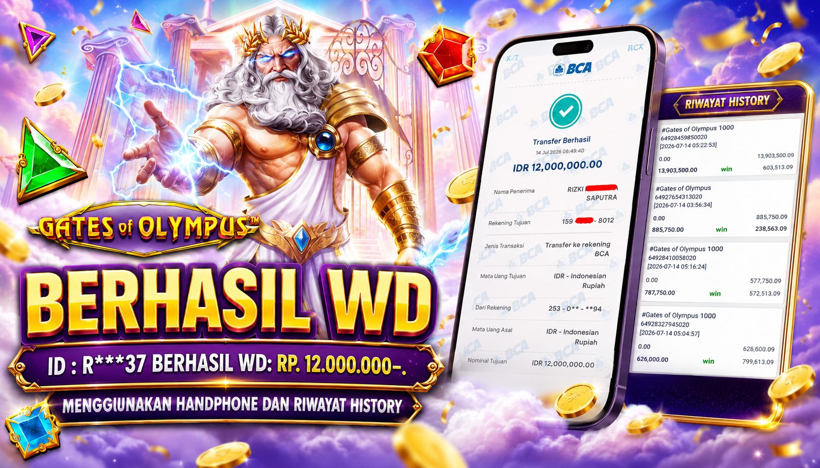 PIALABET JACKPOT SLOT Gate Olympus Rp.12,000,000,- BERHASIL WITHDRAW DIBAYAR LUNAS